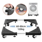 Rubber Wheel 60-80cm Mobile Fridge Washer Dryer Stand Adjustable Dolly