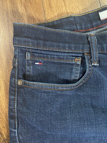 Tommy Hilfiger Men’s Slim Fit Jeans Dark Wash Indigo 35x30 Read Below - Picture 5 of 16