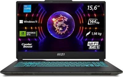 MSI Cyborg 15 Gaming Laptop, 15,6", Intel Core i5-13420H,NVIDIA GeForce RTX 4050