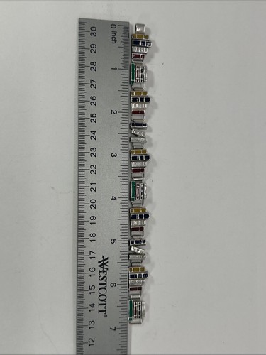Vintage 925 Sterling Silver Dakota West Enamel Stack Book Librarian Bracelet 7” - Picture 13 of 13
