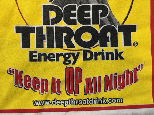 Vintage Deep Throat Energy Drink Shirt 2XL Linda Lovelace Red Bull Ghost Monster - Picture 4 of 6