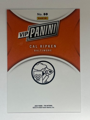 2025 Panini National Gold Packs VIP Cal Ripken #50 Baltimore Orioles (DW) - Bild 2 von 4