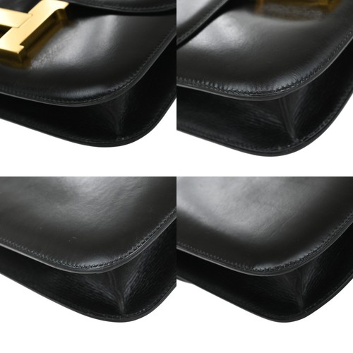 HERMES Constance Shoulder Hand Bag Circle I Box Calf Leather BK Vintage 275RF490 - Picture 7 of 16