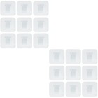 40 PCs Schrank -Trennzeichenschichtschelfpaste Hakenkleber Schrank Regale Clips