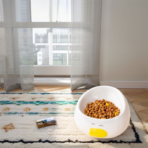 Raised Design Ceramic Cat Bowl Anti Black Chin Creative Cat Bowl Pet Feeding - Picture 7 of 14