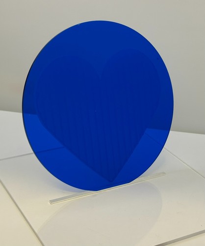 Acrylic Plexiglass Circle Disc-1/8" thick-Blue Transparent-6" Diameter - Picture 4 of 7