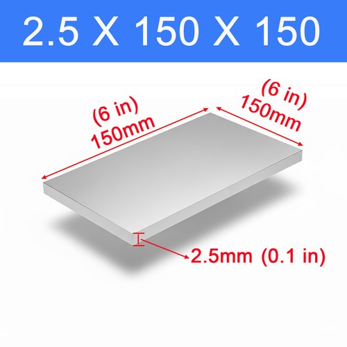Aluminium Sheet Plate Thick 2.5mm 6061 grade polycoated protection L 50 To 400mm - Picture 13 of 19