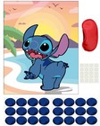 24 PCS Pin the Nose on Game, 52×42cm Party Game for Kids, Girls with Birthday
