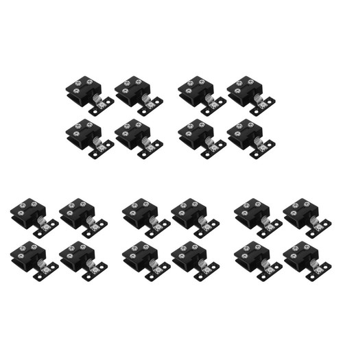 Juego de 4 abrazaderas de bisagra de puerta de vidrio para bisagras reductoras de ruido de vidrio templado de 3-8 mm - Imagen 20 de 20