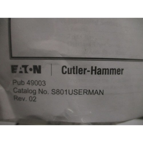 EATON CUTLER HAMMER S801USERMAN ECS92W4CAH/S3T13 SER. A1 600V 2.0A NSNP - Picture 9 of 9