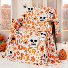 Fall Blanket Halloween Throw Blanket,Ghost Blankets, Pumpkin,Fall Throw Blanket