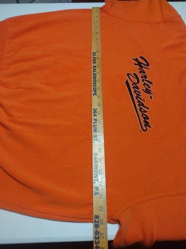 Harley Davidson Sweatshirt Mens Size XL No Tag Orange Cincinnati With Stains - Picture 9 of 16