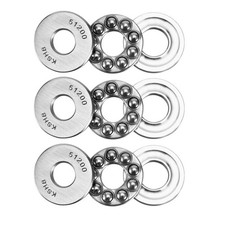 3pcs 51200 Single Direction Thrust Ball Bearings 10mm x 26mm x 11mm Chrome Steel