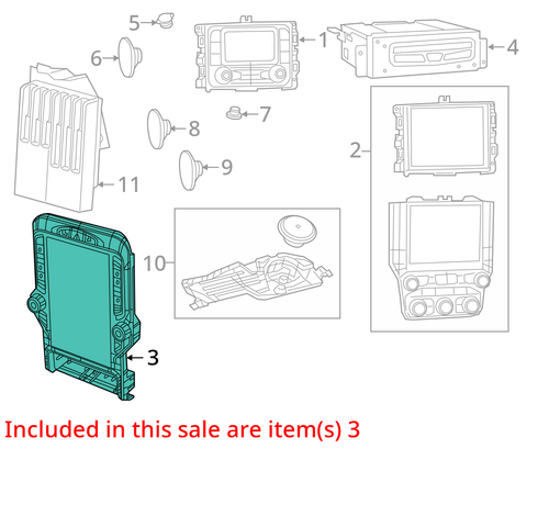 2022-2024 DODGE RAM 2500 12' CENTER DISPLAY SCREEN W/ DUAL ZONE CLIMATE CONTROL - Picture 4 of 20