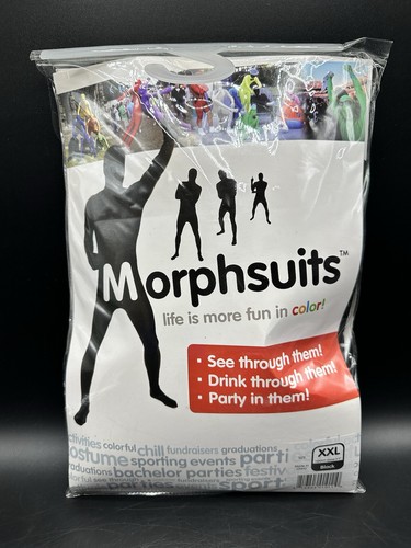 Adult Black Morphsuit M - XXL Mens Womens Skinsuit Zentai Suit Costume Halloween