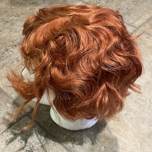 Luvme Human Hair Wig Red Short Cut Curly Center Part - Picture 4 of 16