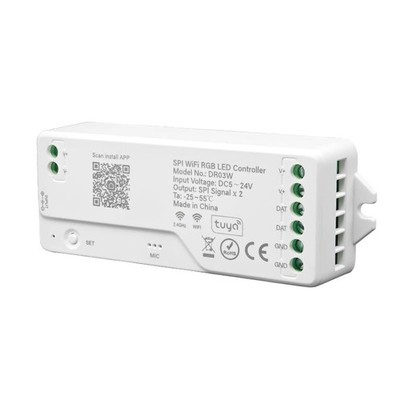 SPI WiFi RGB LED Controller DR03W Tuya Wifi LED Controller for WS28116452
