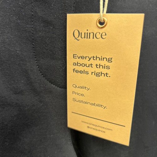 QUINCE Stretch Bootcut Pant Trouser Black Flat Front SZ M Petite New w Tags - Picture 2 of 8