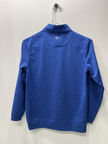 Peter Millar Boy's Size M (9-10) Navy Skull Bones Print 1/4 Zip Golf Pullover - Picture 22 of 24