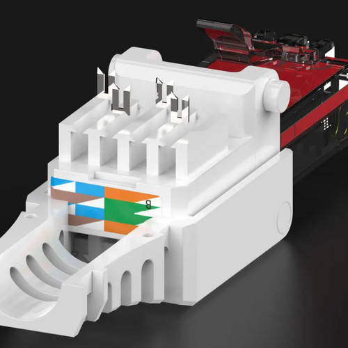 Tool Free RJ45Connector Ethernet Termination Internet Plug Installation Toolless - Afbeelding 7 van 10