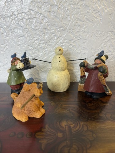 Williraye Studio Make A Snowman WW2613 Pupazzo di neve bambino con cappello lotto di 4 - Foto 6 di 14