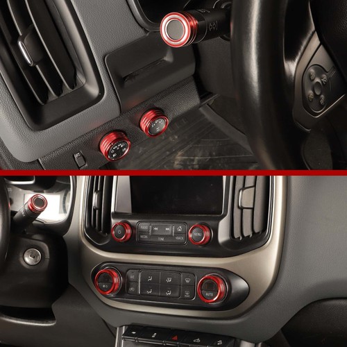 Red Inner Center Console AC Switch Cover Rings For Chevy Colorado/Canyon 2014-23 - Bild 4 von 9