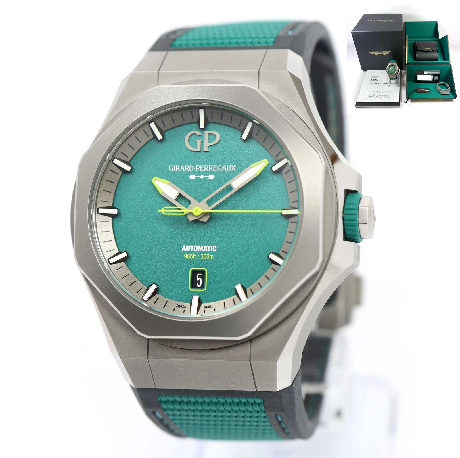 Girard Perregaux — Girard Perregaux Laureato Absolute Aston Martin F1 81070 44MM Titanium Box Paper