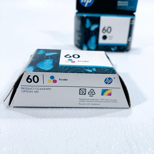 Wkłady atramentowe HP # 60 trójkolorowe i czarne OEM Deskjet Envy Photosmart WYGASŁY - Zdjęcie 3 z 10