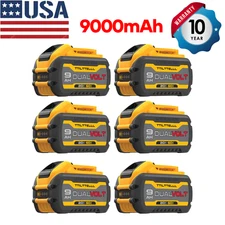 Pair For DEWALT FLEXVOLT 20V 60V Drill Tools 9Ah 12Ah Lithium Battery DCB606 US