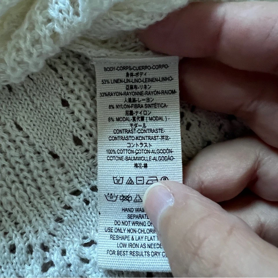 Top Free People Once Upon A Time Boho Crochet Encaje Manga Campana Para Mujer Talla M Foto 3 de 4