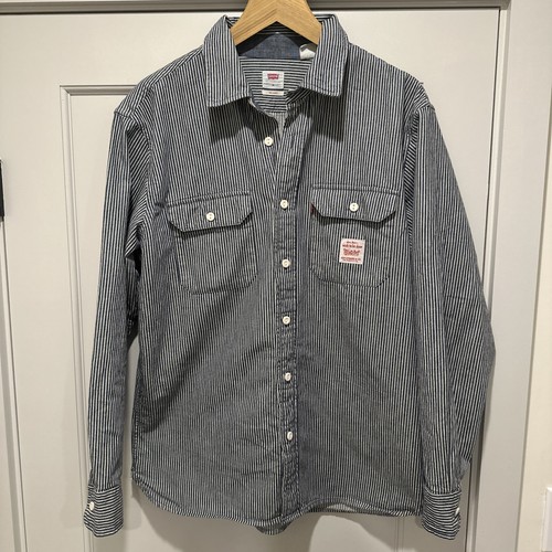Levi's Classic Worker Shirt Relaxed Fit 'Washington Stripe' Wash Blue White - Picture 1 of 12