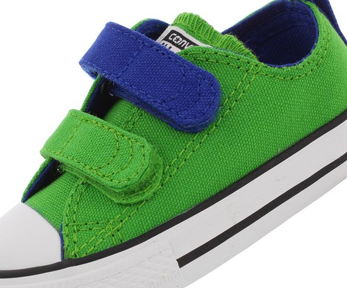 Converse Ct V Ox Infant/Toddler Shoes Size 2, Color: Green/Blue/White - Picture 3 of 5