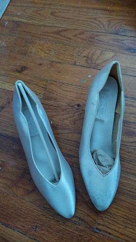Neu ohne Karton elegante Damen-Pumps Vintage hohe Absätze Hochzeit formelle Schuhe weiß Gr. 9 - Bild 2 von 6