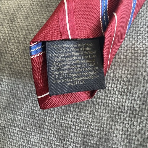 Corbata de cuello Brooks Brothers para hombre roja a rayas fabricantes y comerciantes seda EE. UU. - Imagen 5 de 6