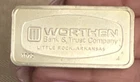 1972 Franklin Mint 2oz 925 Sterling Silver Bar “Worthen Bank & Trust” w/toning