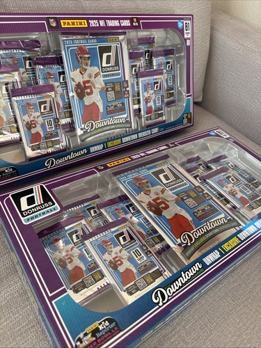 2 Pack 2025 Panini Donruss NFL Football Bundle From Costco - New Sealed Downtown - Picture 2 of 3