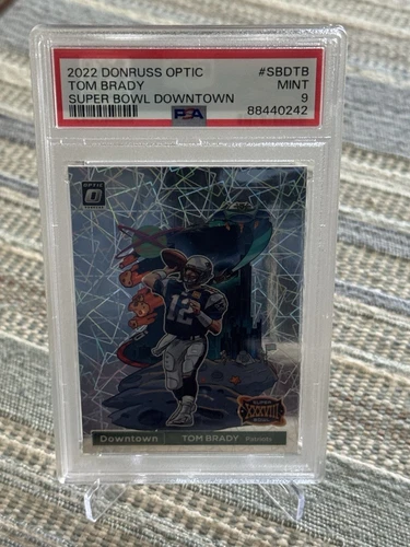 2022 Optic Tom Brady Super Bowl DOWNTOWN PSA 9 Patriots SBD-TB