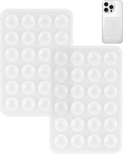 2 Pack Silicone Suction Phone Case Mount, Silicon Adhesive Smartphones Stand Sti