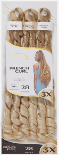 Cherish Spiral French Curl 22" & 28" Zöpfe 3x Stück vorgedehnt  - Bild 16 von 26
