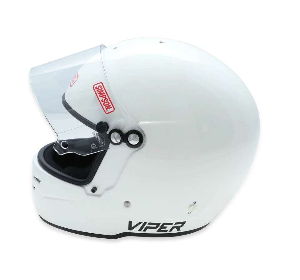Casco de carreras Simpson Racing 7100031 Snell SA2020 Viper - adulto grande - blanco Foto 3 de 4