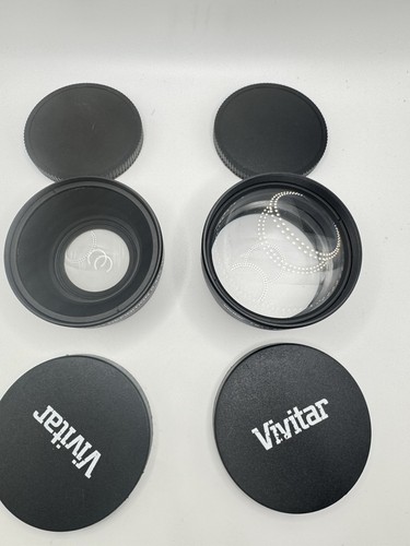 Vivitar 0.45X Wide Angle + 2.2X Telephoto Lens Converter Set w/ Caps – Clean - Picture 6 of 6