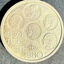 1980 BELGIUM 500 FRANCS SILVER COIN COMM. 150TH ANN. OF INDEPENDENCE DUTCH TEXT