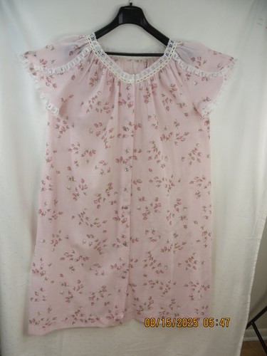 NO ETICHETTE NO BRAND TG XL tessuto sottile rosa snap on pigiama accappatoio casa - Foto 5 di 18