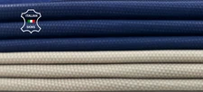 BEIGE & BLUE PRINT PACK Soft Italian Lambskin Leather 2 skins 7+sqf 0.7mm #C5436