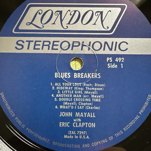 Blues Breakers with Eric Clapton Vinyl LP – London ZAL 7297/7298 Blue Label – EX - Picture 12 of 14
