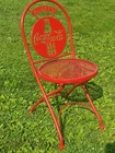 Vintage Metal Coca-Cola Chair Excellent Condition Folds Up Red Coke Pepsi Dr Pep