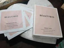 8 Pair BeautyBio Bright Eyes Depuffing & Brightening Eye Gels + 5 Residue Eraser