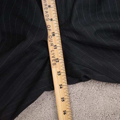 Jos A Bank Signature Suit Men 42R Charcoal Double Pinstripe Classic Career Wool - Picture 13 of 19