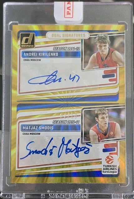 2023-24 Donruss EuroLeague - Dual Signatures Andrei Kirilenko, Matjaz Smodis /10