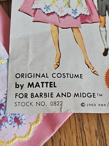 VTG 60s Barbie Travel Costume Switzerland #822 COMPLETE Accessories + Brochure - Bild 6 von 19